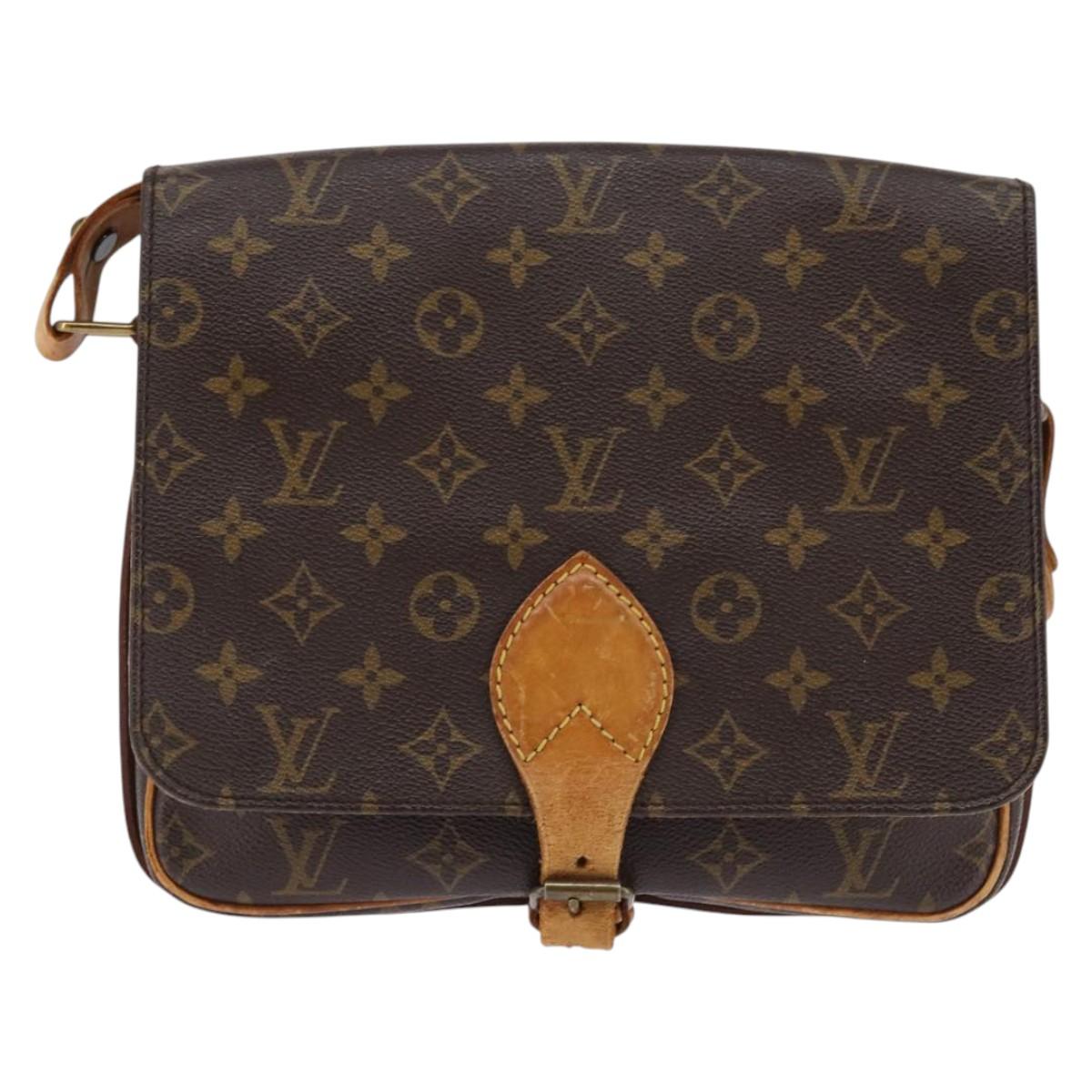 LOUIS VUITTON Monogram Cartouchiere GM Shoulder Bag M51252 LV Auth BA6097