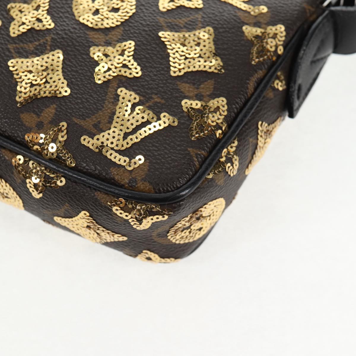 LOUIS VUITTON Monogram Eclipse Sequins Pochette Accessoires M40248 Auth BA6102V