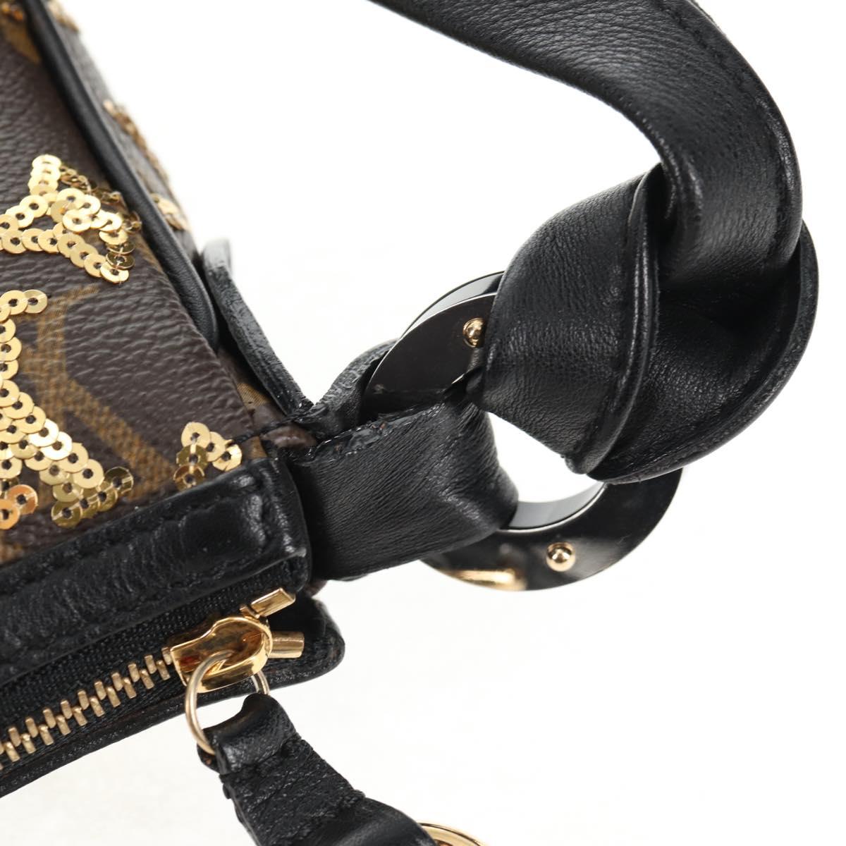 LOUIS VUITTON Monogram Eclipse Sequins Pochette Accessoires M40248 Auth BA6102V