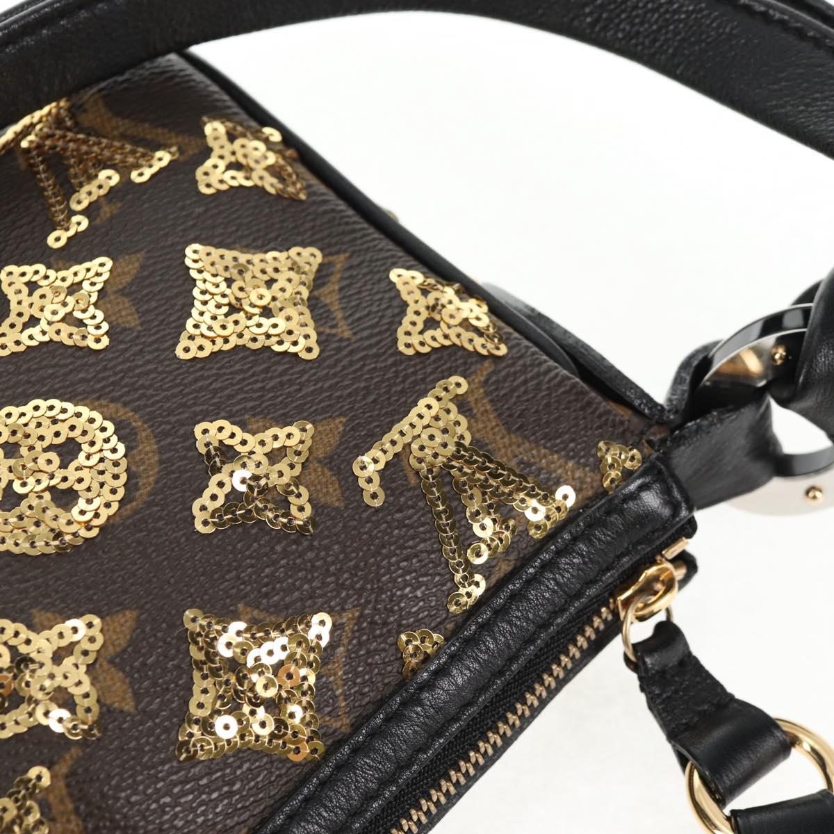 LOUIS VUITTON Monogram Eclipse Sequins Pochette Accessoires M40248 Auth BA6102V