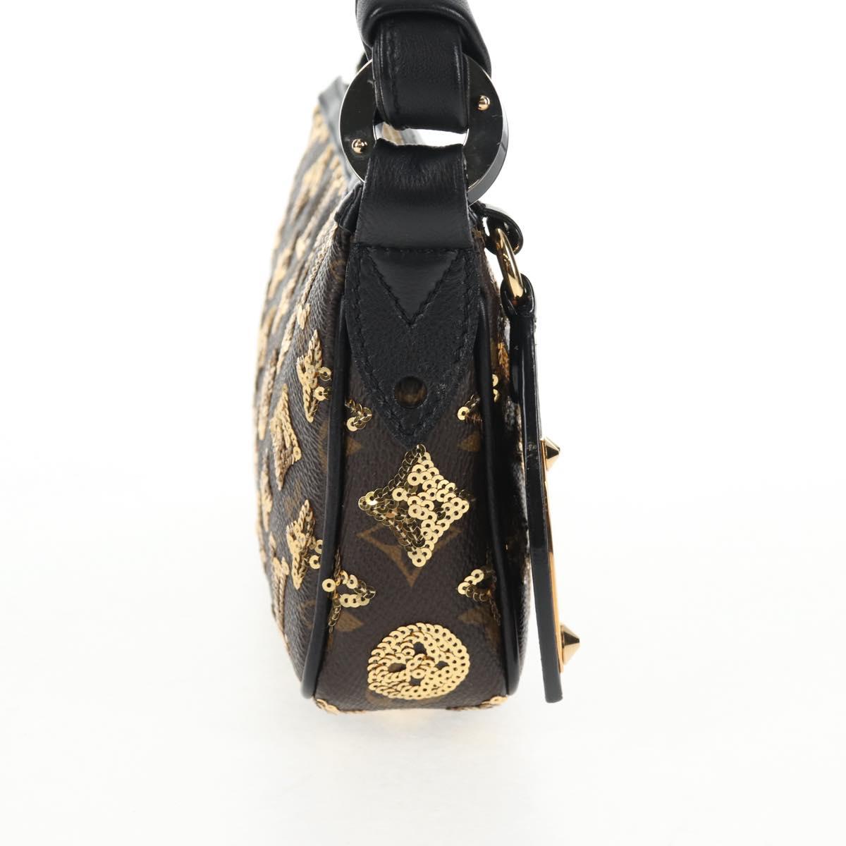 LOUIS VUITTON Monogram Eclipse Sequins Pochette Accessoires M40248 Auth BA6102V