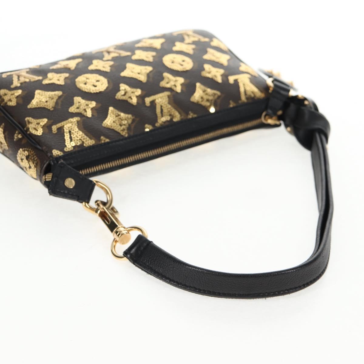 LOUIS VUITTON Monogram Eclipse Sequins Pochette Accessoires M40248 Auth BA6102V