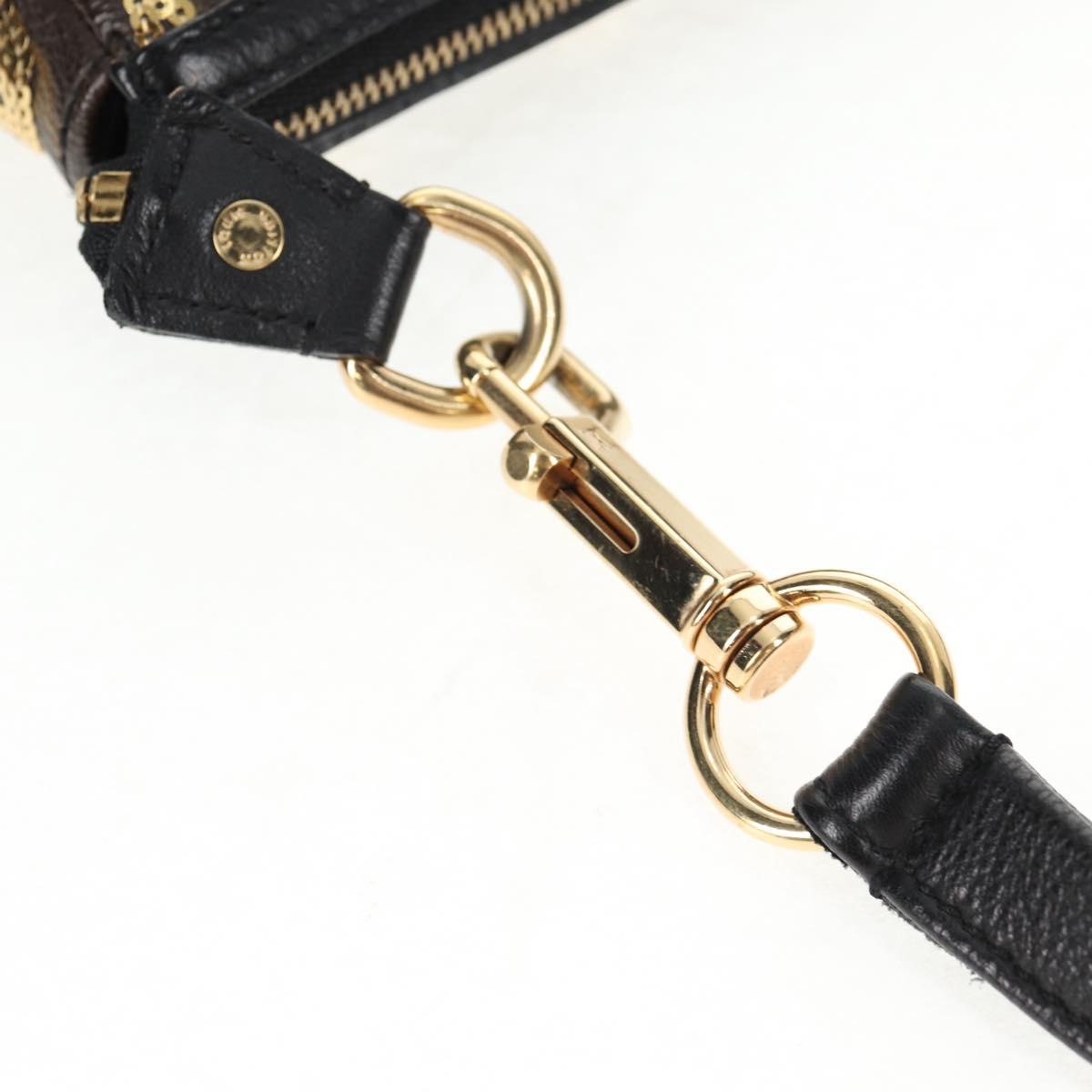 LOUIS VUITTON Monogram Eclipse Sequins Pochette Accessoires M40248 Auth BA6102V