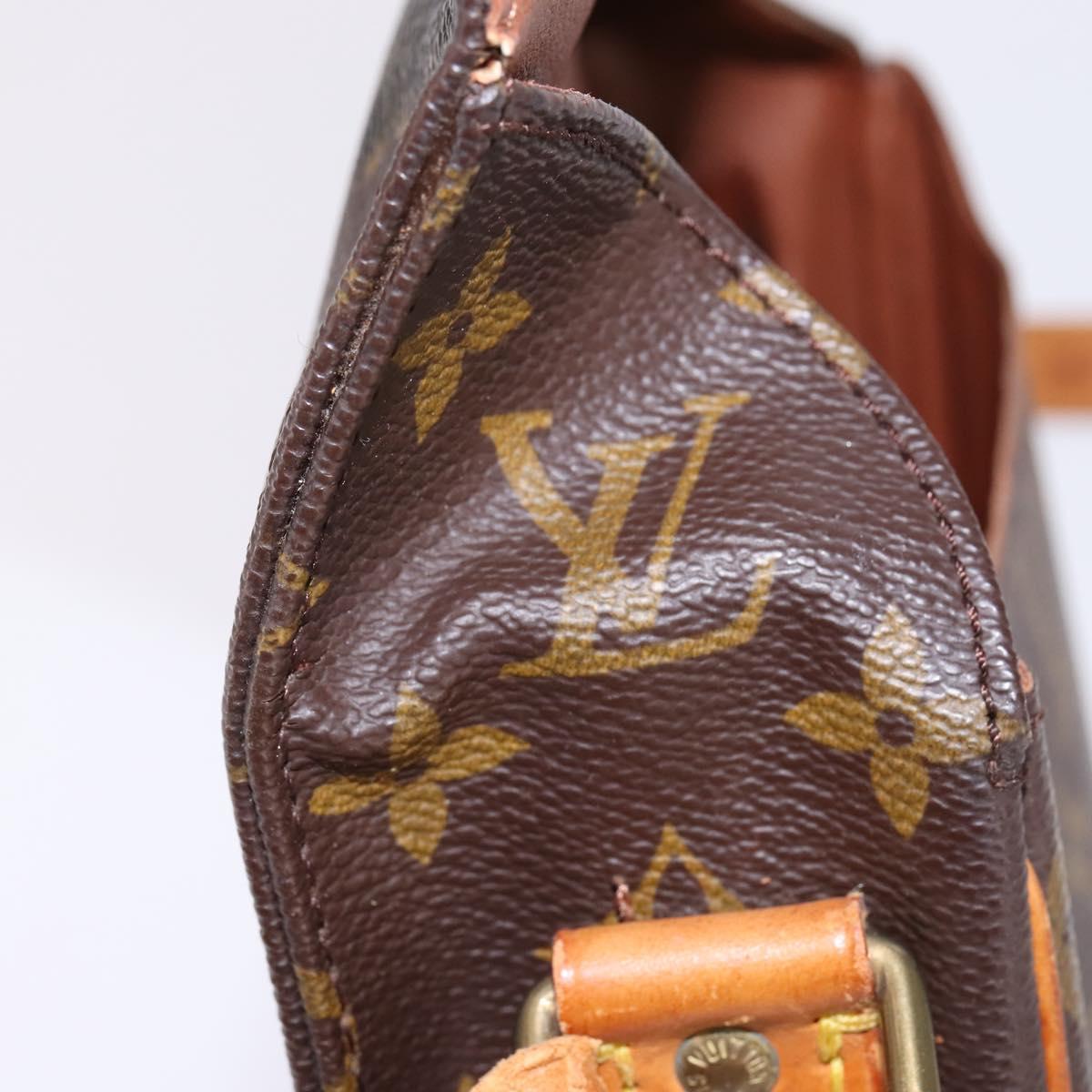 LOUIS VUITTON Monogram Cartouchiere MM Shoulder Bag M51253 LV Auth BA6112