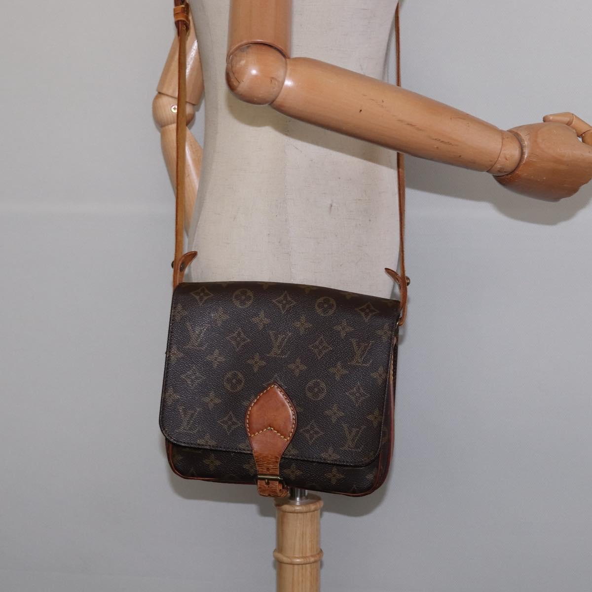 LOUIS VUITTON Monogram Cartouchiere MM Shoulder Bag M51253 LV Auth BA6112