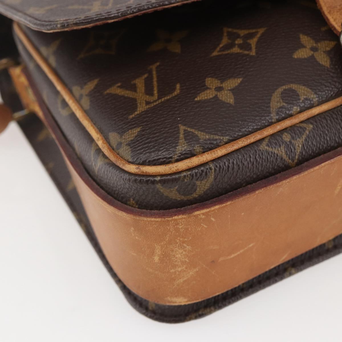 LOUIS VUITTON Monogram Cartouchiere MM Shoulder Bag M51253 LV Auth BA6113