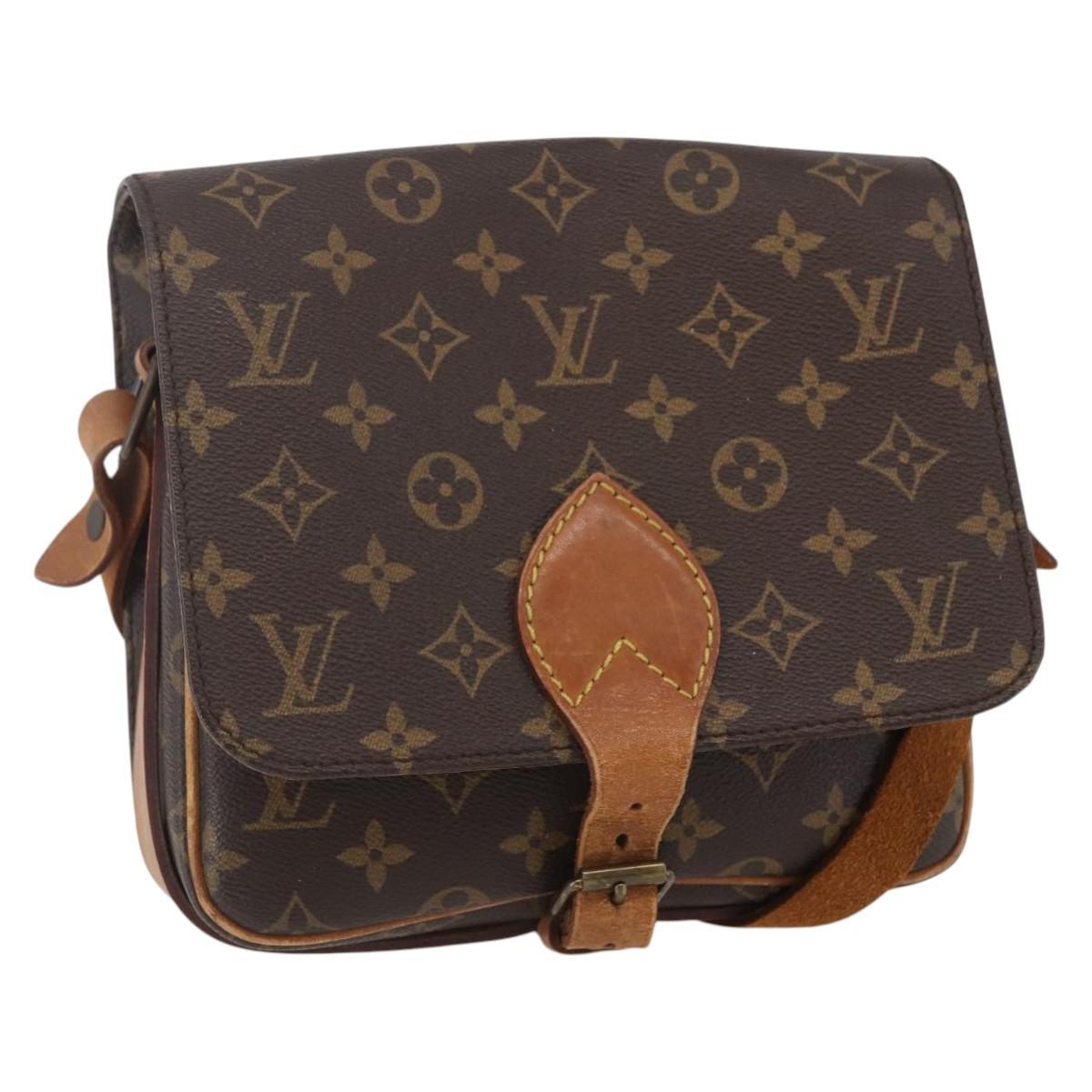 LOUIS VUITTON Monogram Cartouchiere MM Shoulder Bag M51253 LV Auth BA6113