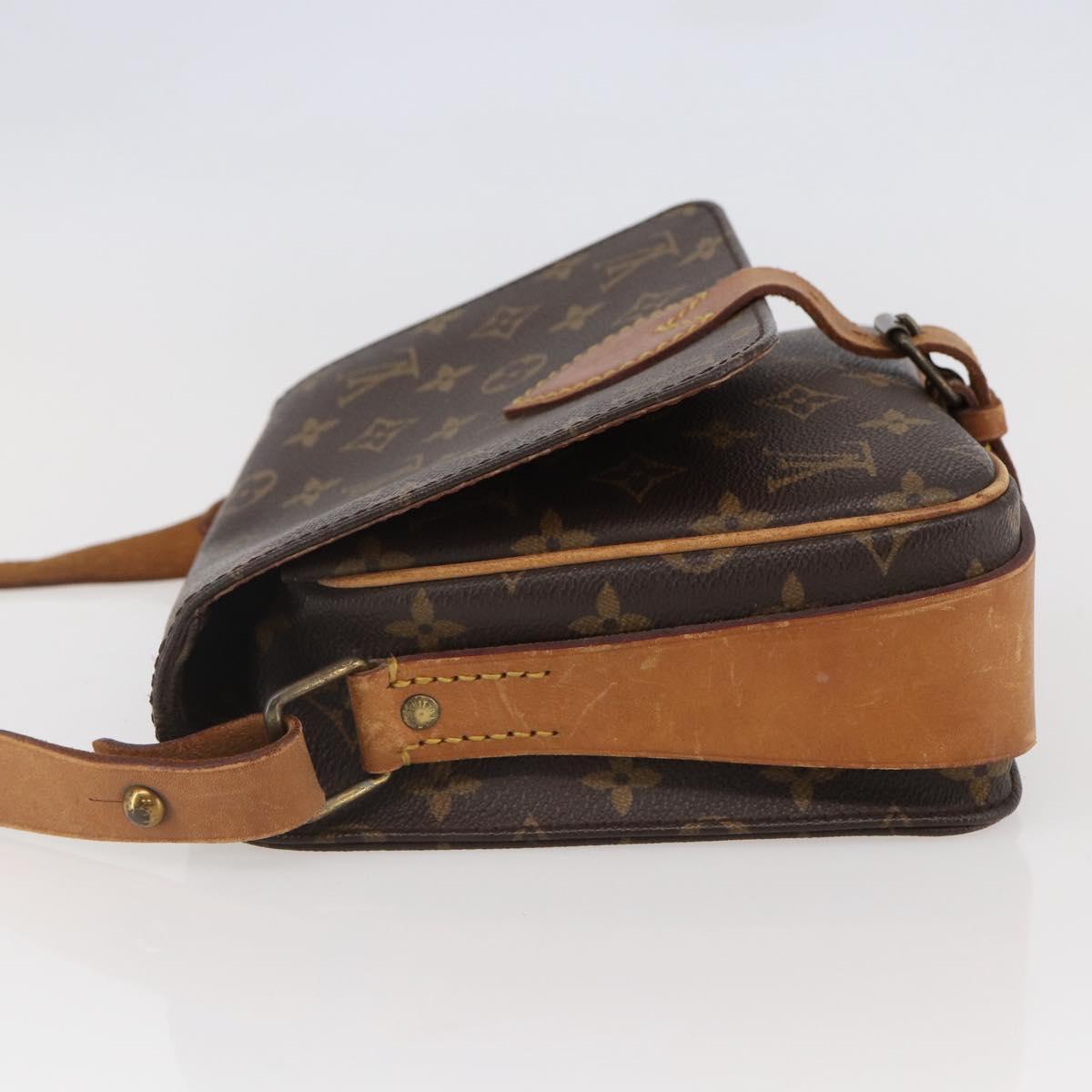 LOUIS VUITTON Monogram Cartouchiere MM Shoulder Bag M51253 LV Auth BA6113