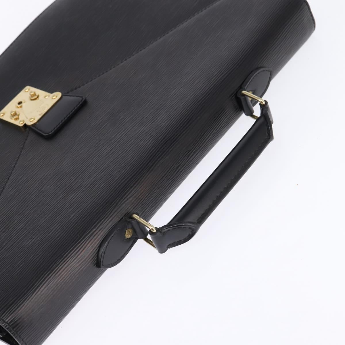 LOUIS VUITTON Epi Serviette Ambassador Business Bag Black M54412 LV Auth BA6117