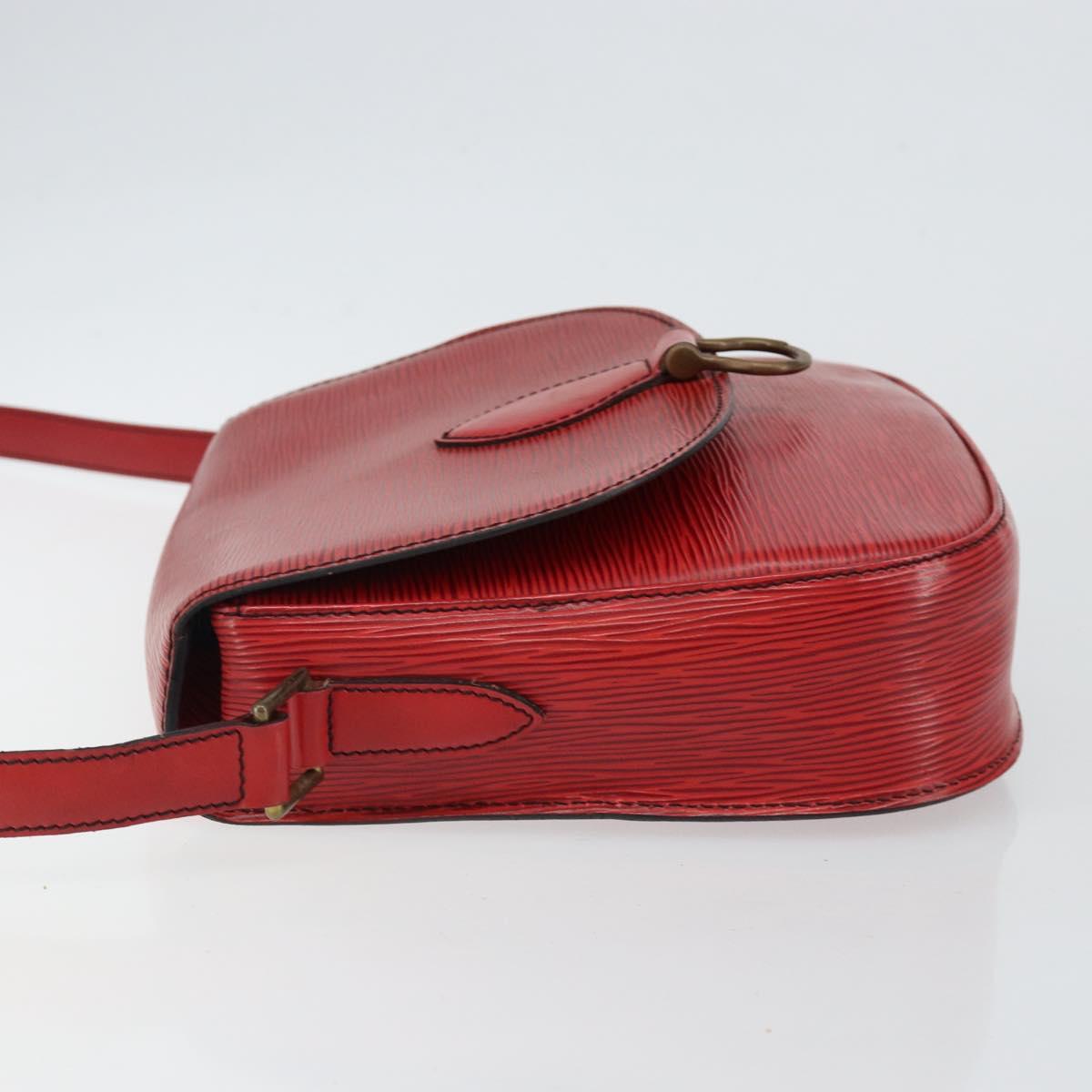 LOUIS VUITTON Epi Saint Cloud GM Shoulder Bag Red M52197 LV Auth BA6120