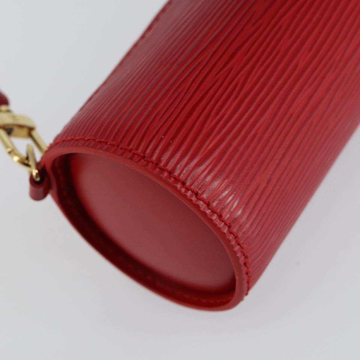 LOUIS VUITTON Epi Soufflot Pouch Accessory Pouch Red LV Auth BA6134