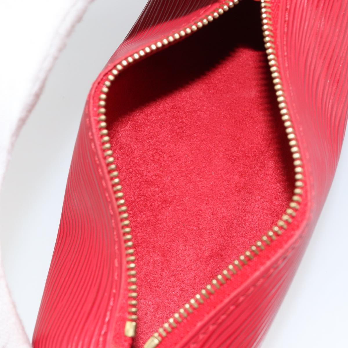 LOUIS VUITTON Epi Soufflot Pouch Accessory Pouch Red LV Auth BA6134