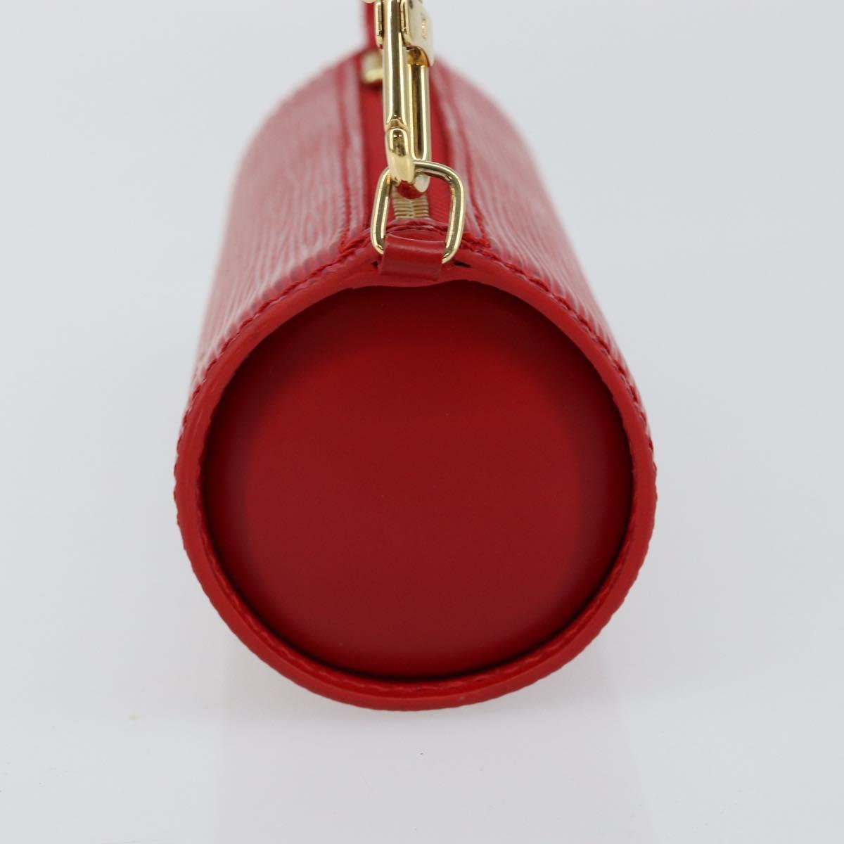 LOUIS VUITTON Epi Soufflot Pouch Accessory Pouch Red LV Auth BA6134