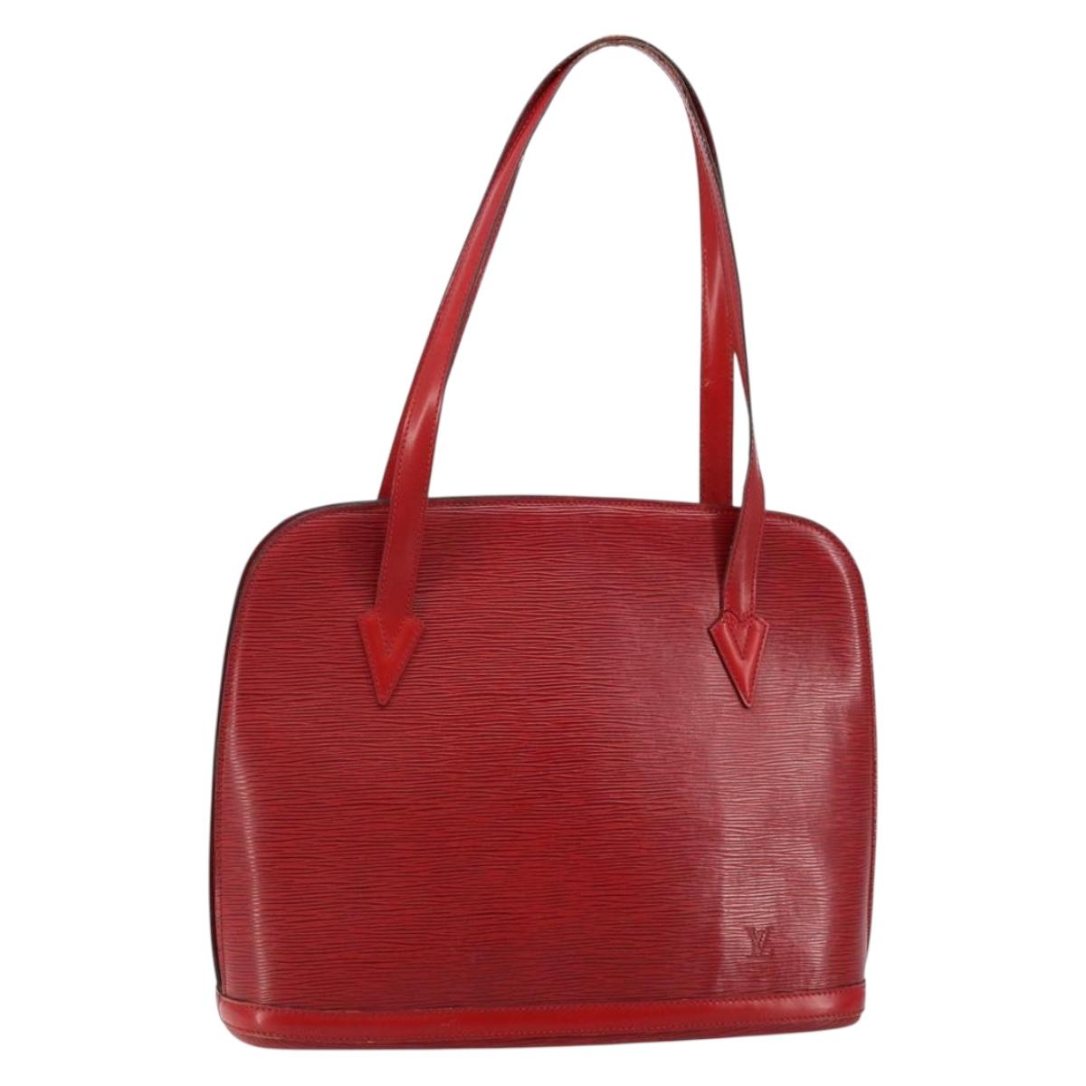 LOUIS VUITTON Epi Lussac Shoulder Bag Red M52287 LV Auth BA6137