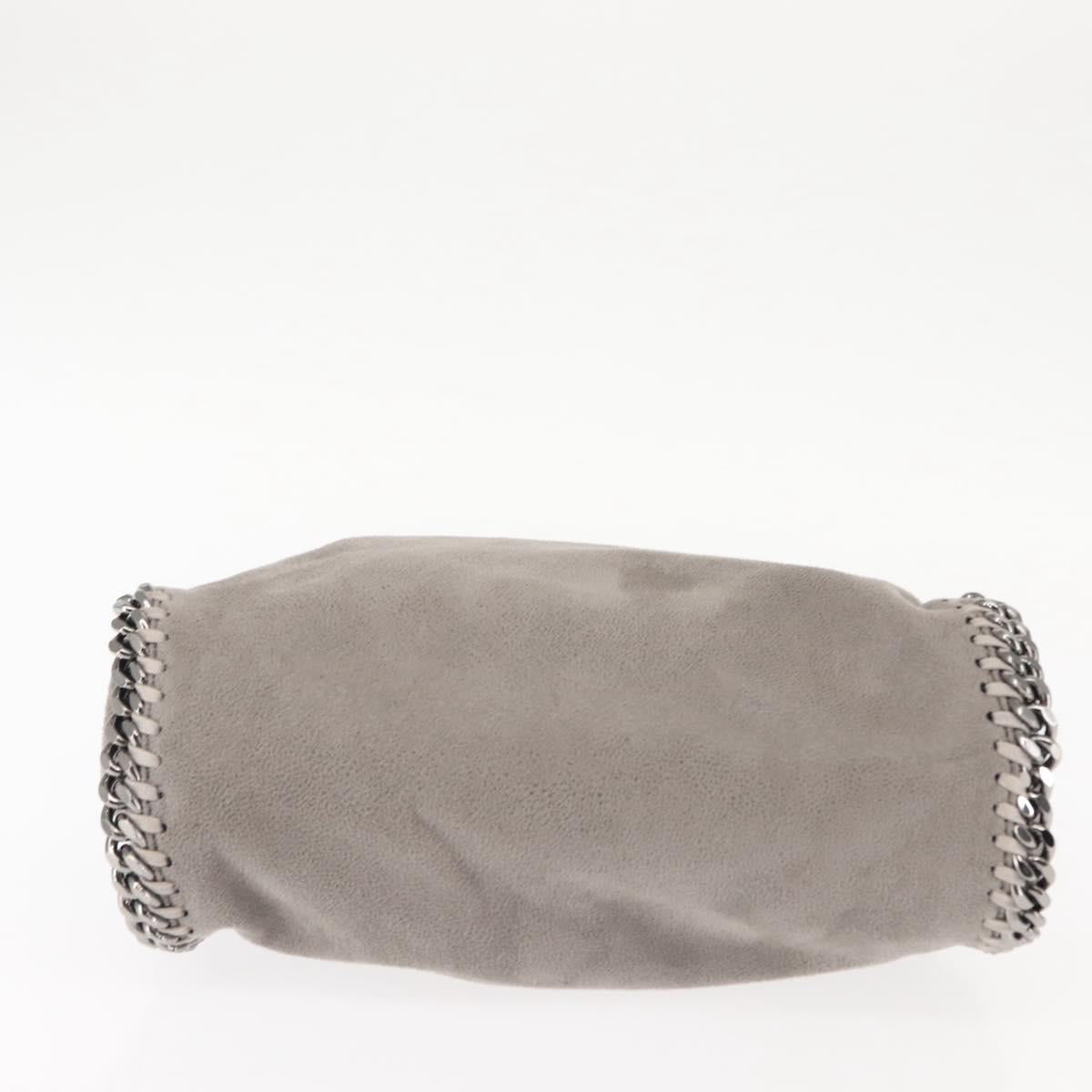 Stella MacCartney Falabella Chain Bag Suede Gray Silver 371223 Auth BA6154
