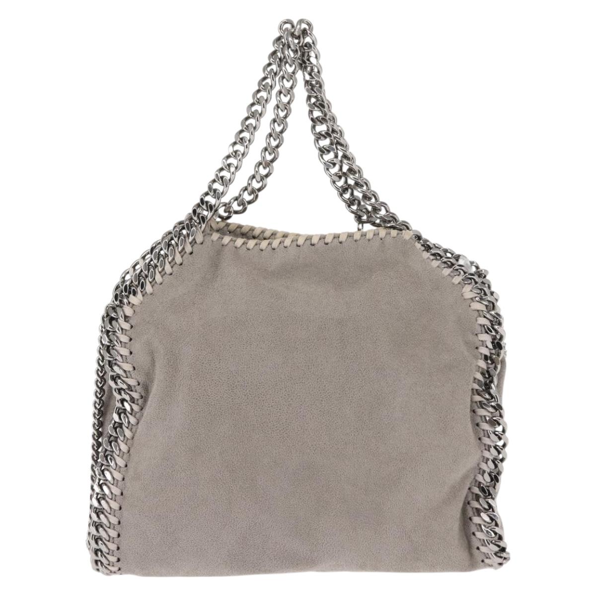 Stella MacCartney Falabella Chain Bag Suede Gray Silver 371223 Auth BA6154
