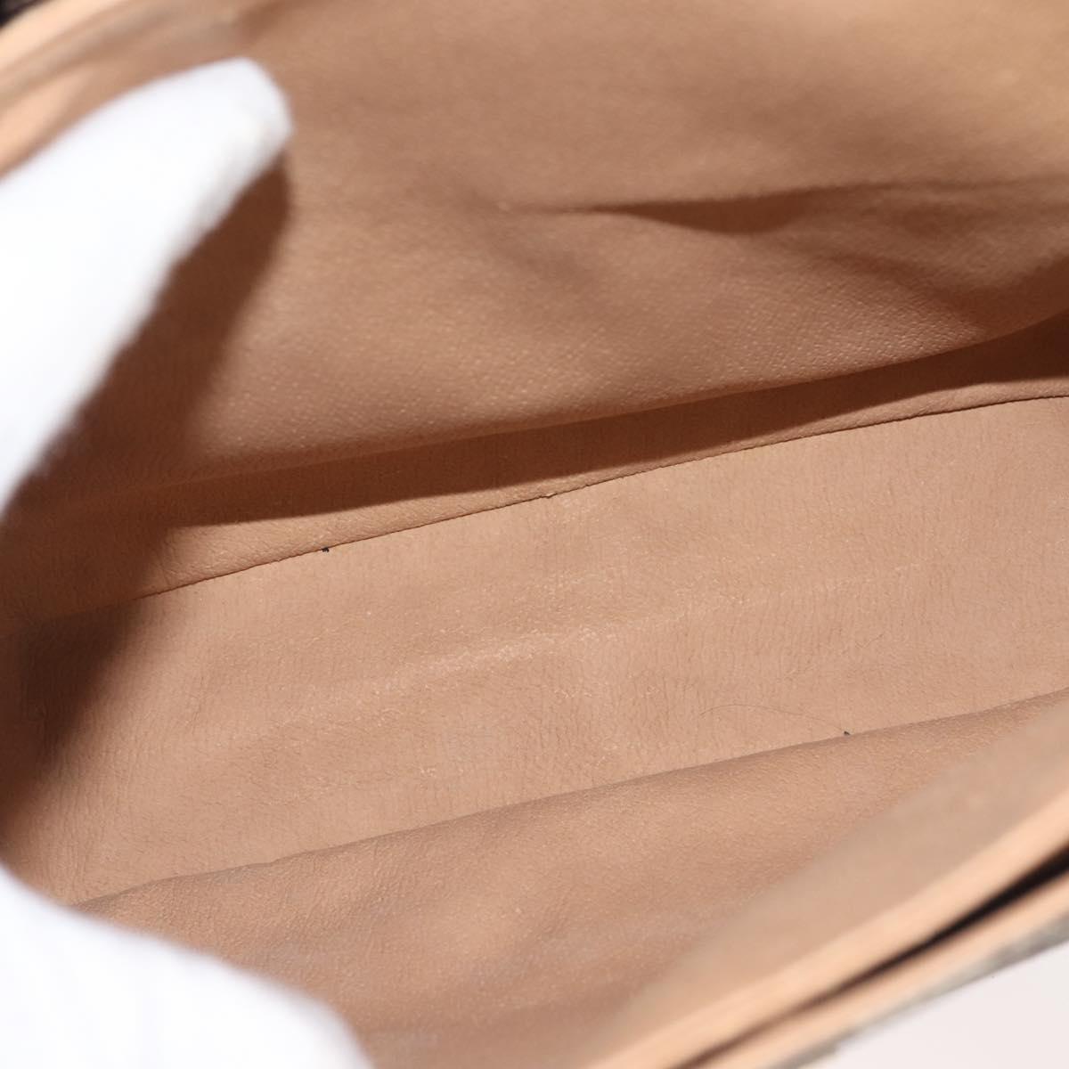 GUCCI GG Supreme Hand Bag PVC Beige Gold 116 02 080 Auth BA6160