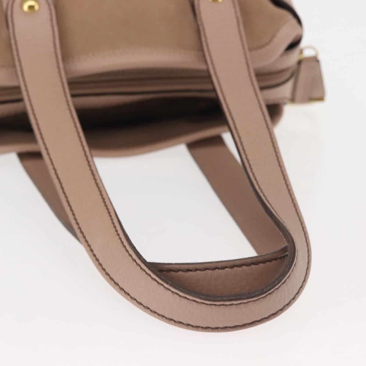Salvatore Ferragamo Gancini Tote Bag Leather Pink Gold Auth BA6171