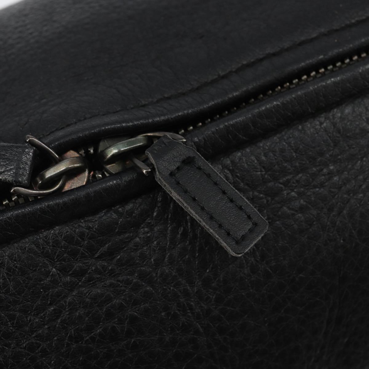 BOTTEGA VENETA Hand Bag Leather Black 131695 Auth BA6172