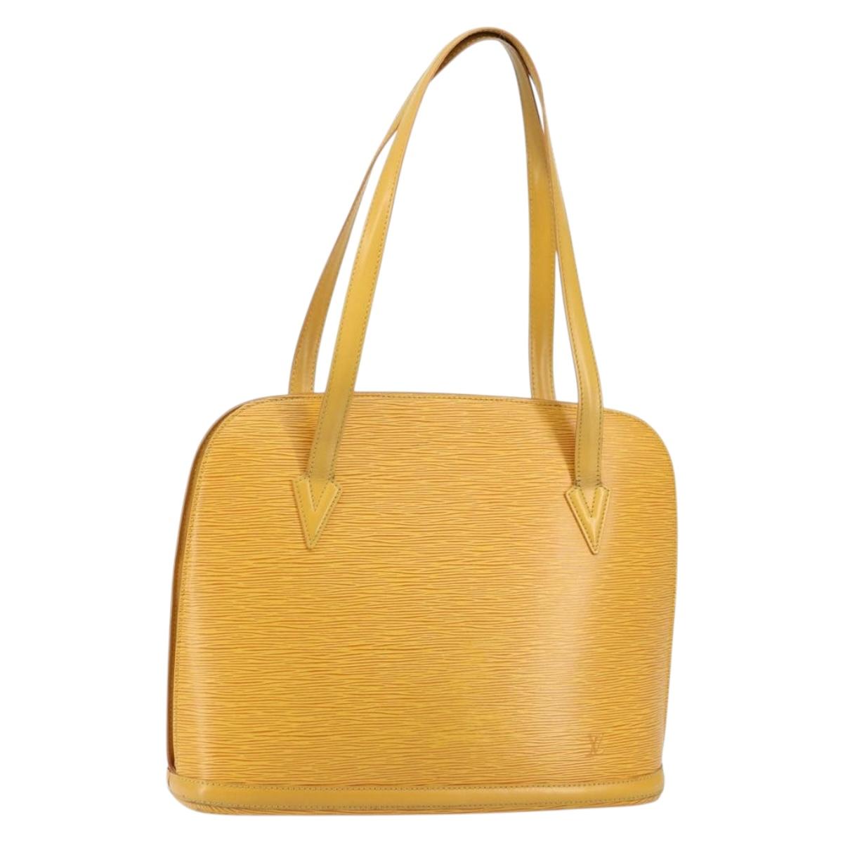 LOUIS VUITTON Epi Lussac Shoulder Bag Yellow M52289 LV Auth BA6181