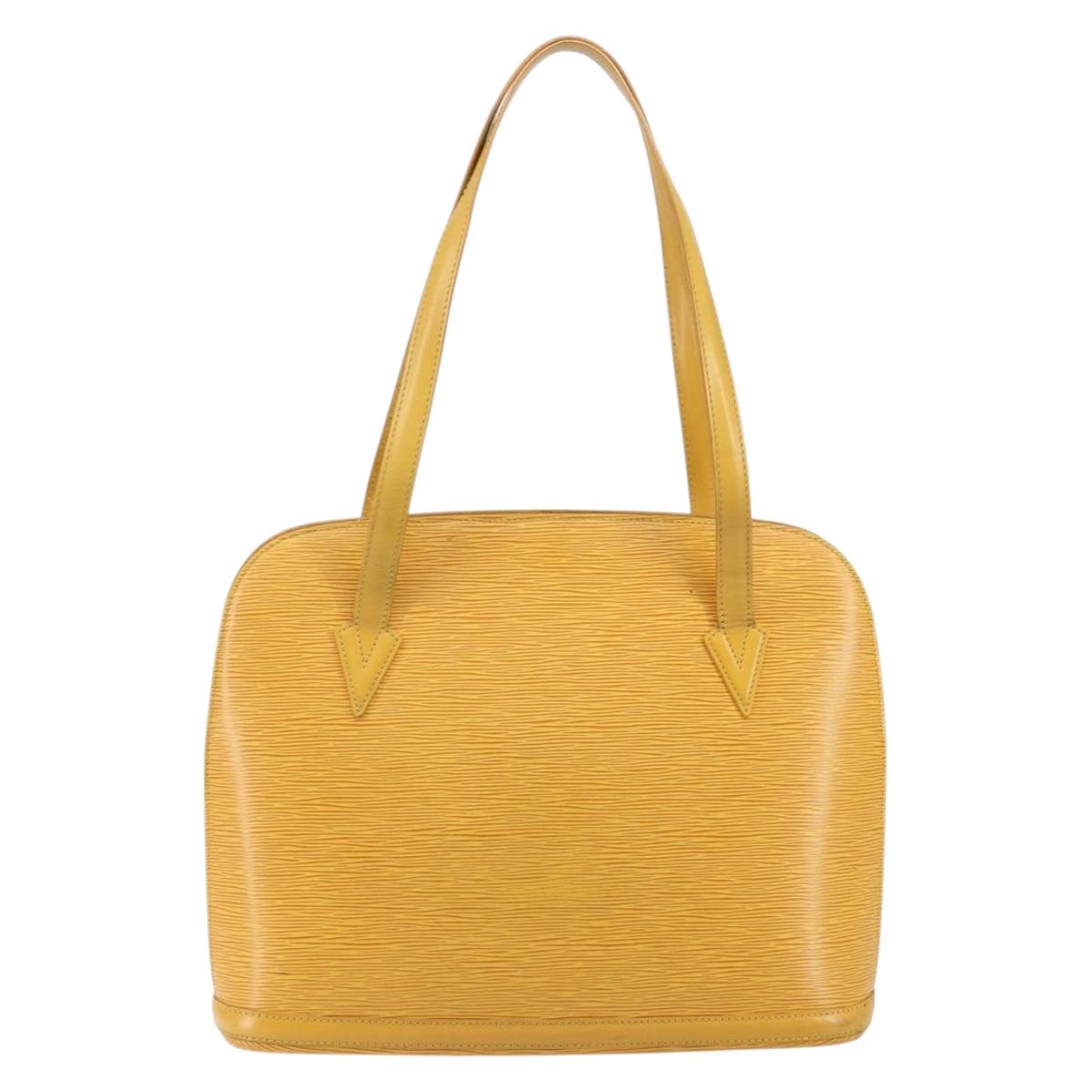 LOUIS VUITTON Epi Lussac Shoulder Bag Yellow M52289 LV Auth BA6181