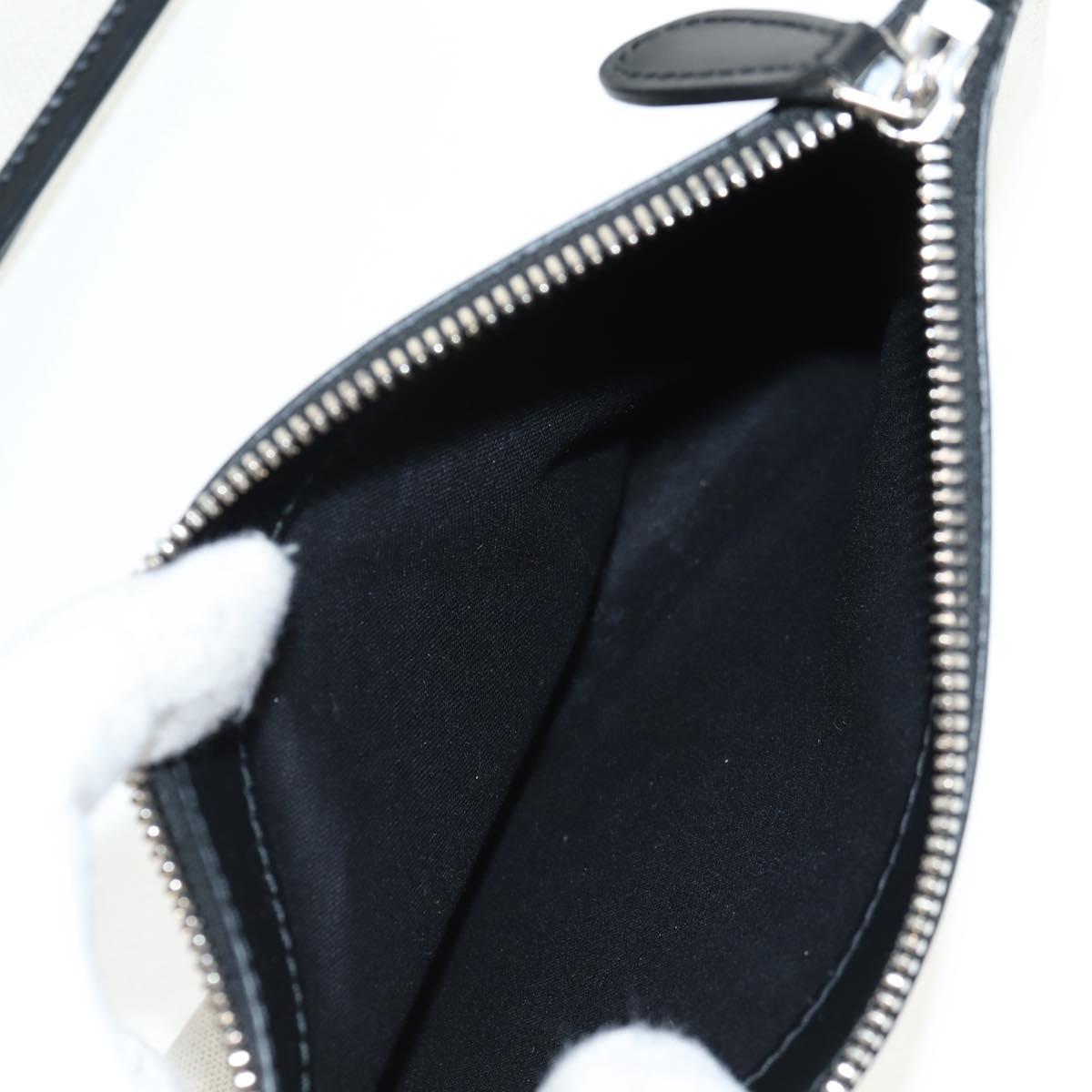 BALENCIAGA Navy Cabas S Bag Canvas Leather White Black 339933 Auth BA6186M