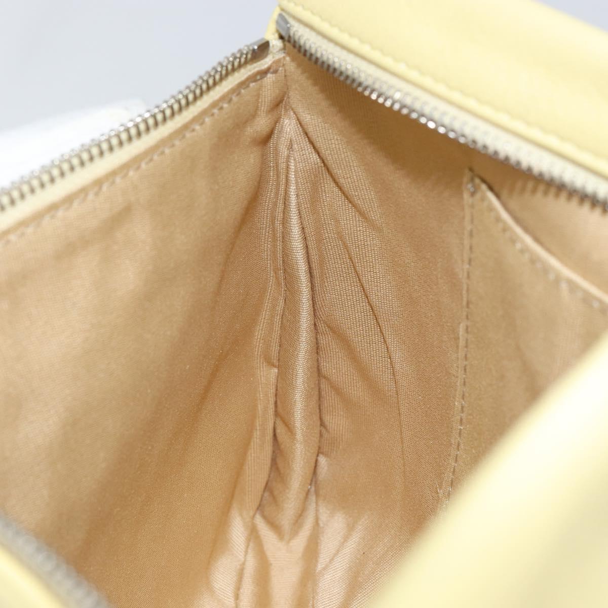 Jimmy Choo Studs Clutch Bag Leather Yellow Silver Auth BA6189