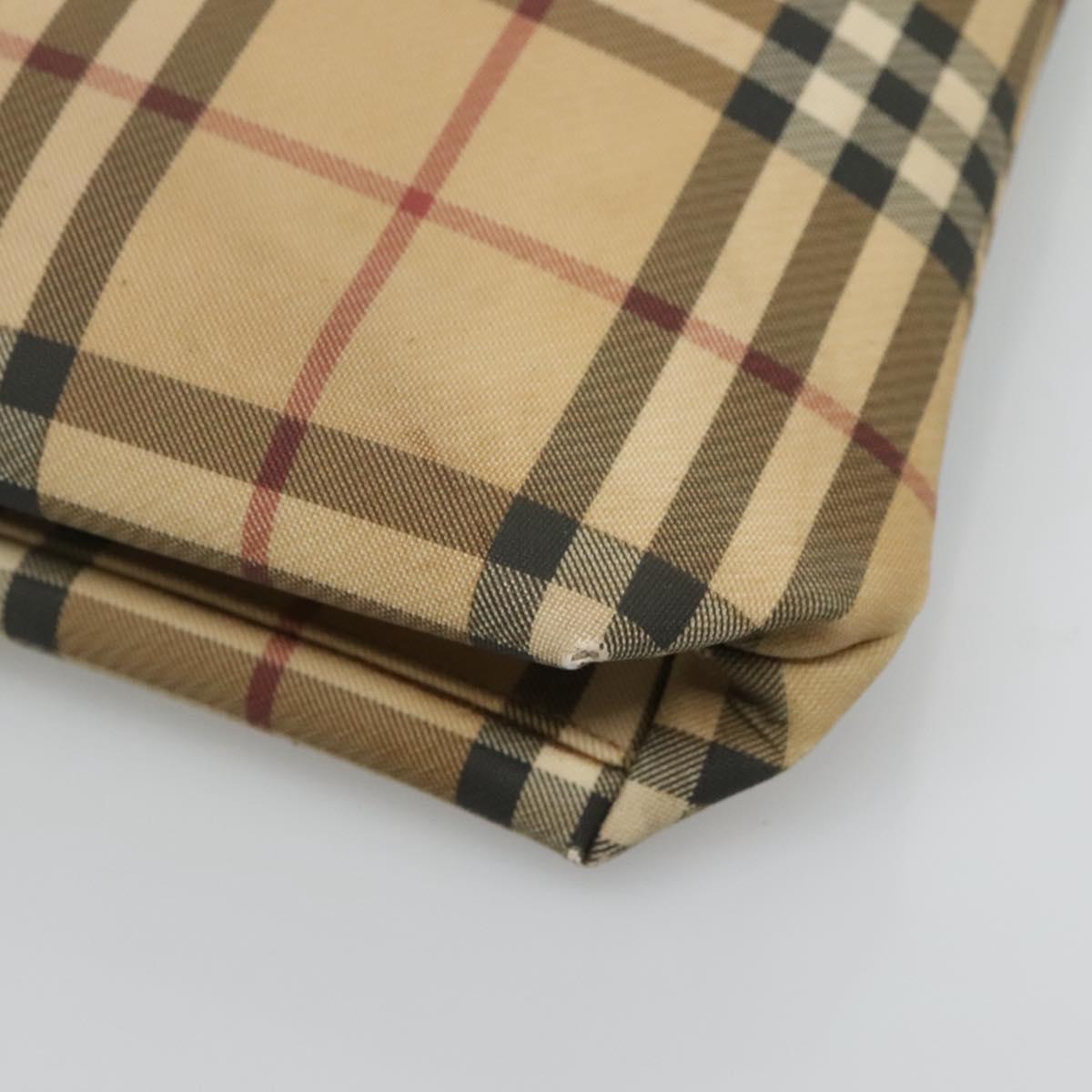 BURBERRY Nova Check Tote Bag PVC Beige Brown Auth BA619