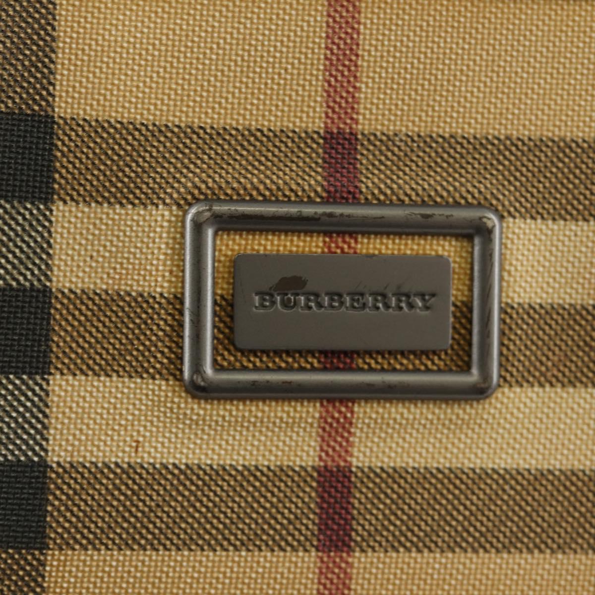 BURBERRY Nova Check Tote Bag PVC Beige Brown Auth BA619