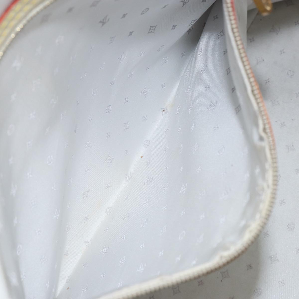 LOUIS VUITTON Suhari Lockit MM Hand Bag Leather White M91874 LV Auth BA6191