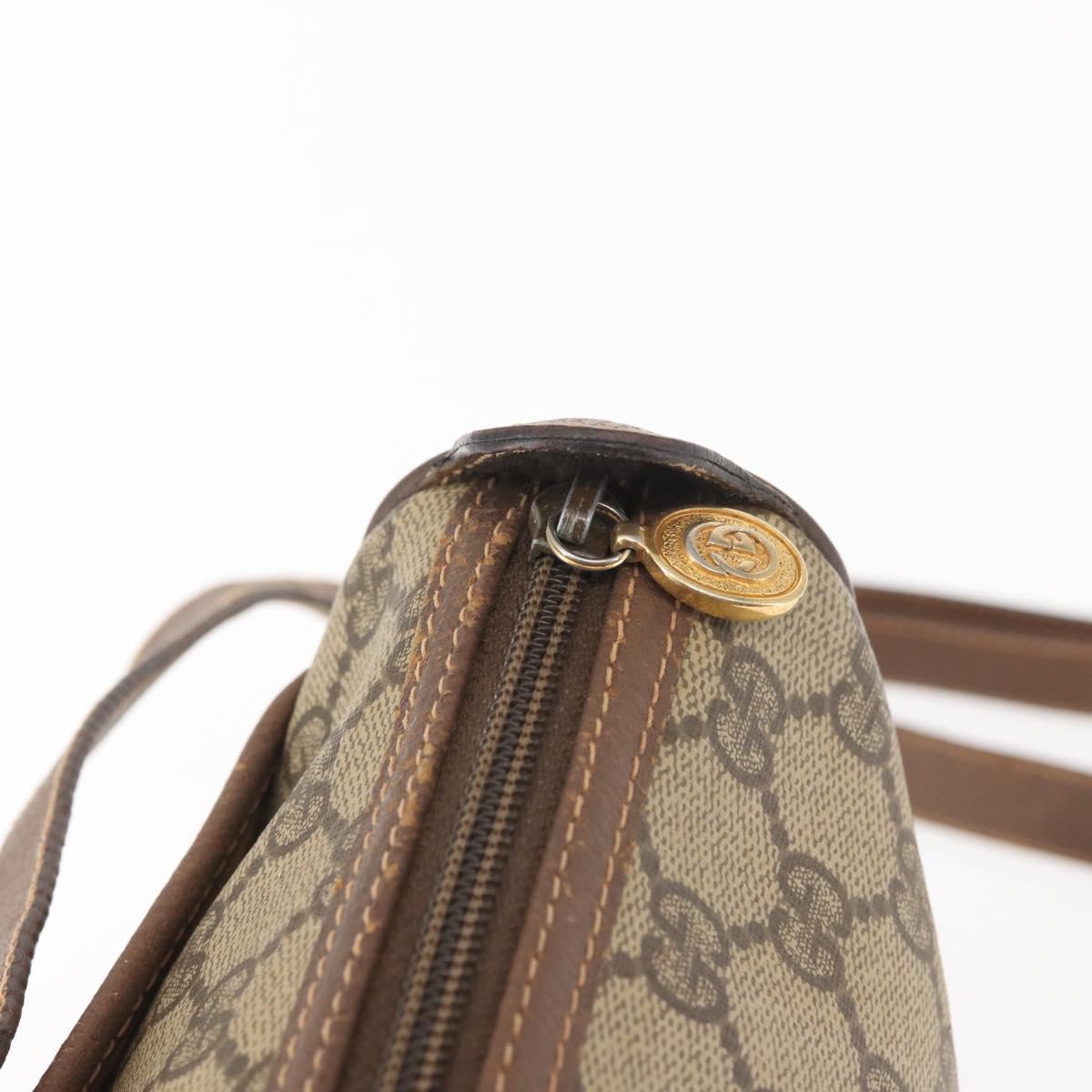 GUCCI GG Supreme Web Sherry Line Shoulder Bag PVC Beige 89 02 077 Auth BA6200