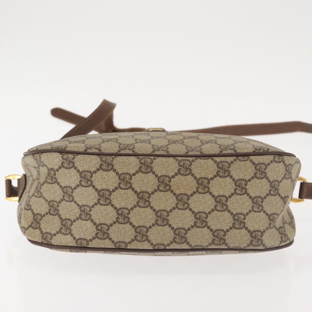 GUCCI GG Supreme Web Sherry Line Shoulder Bag PVC Beige 89 02 077 Auth BA6200