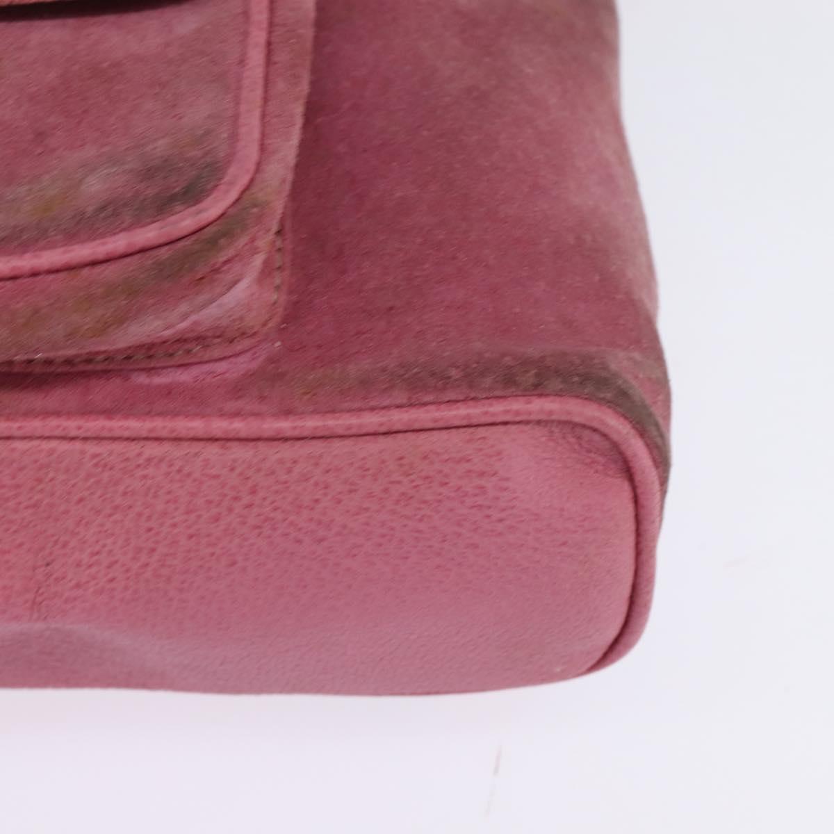 GUCCI Bamboo Backpack Suede Pink Gold 003 2034 0030 Auth BA6202
