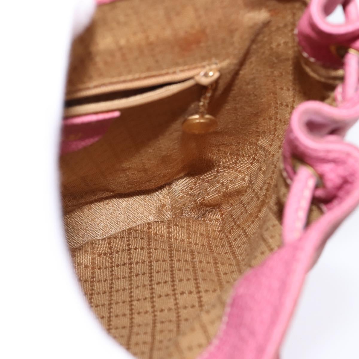 GUCCI Bamboo Backpack Suede Pink Gold 003 2034 0030 Auth BA6202
