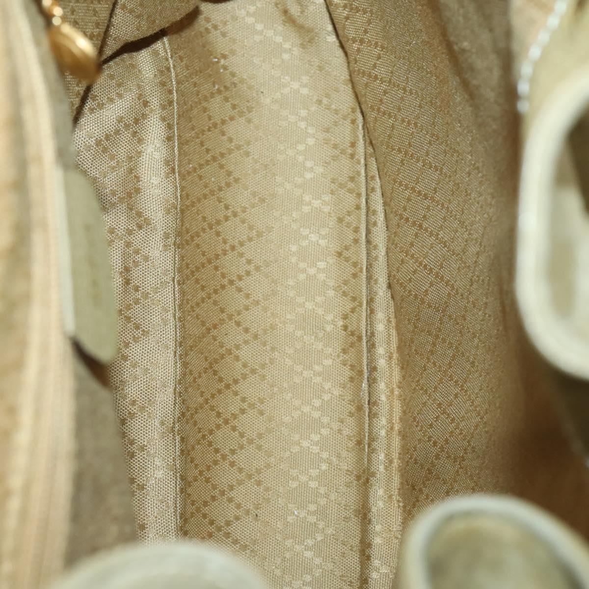 GUCCI Bamboo Backpack Suede Khaki Gold 003 58 0016 Auth BA6204