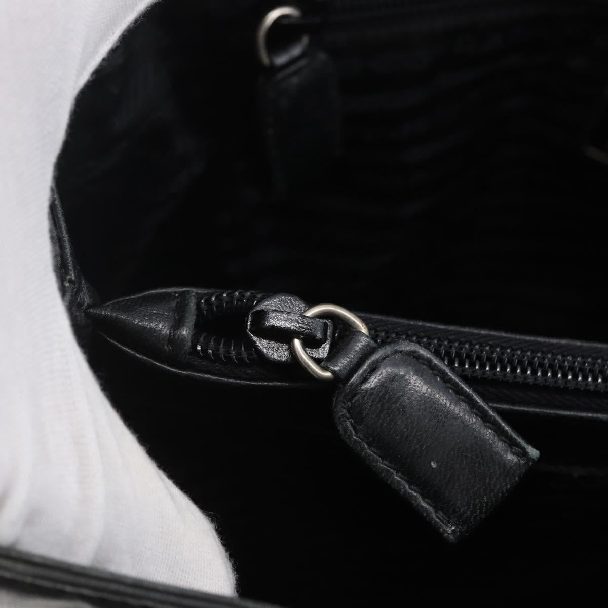PRADA Shoulder Bag Leather Black Auth BA6207