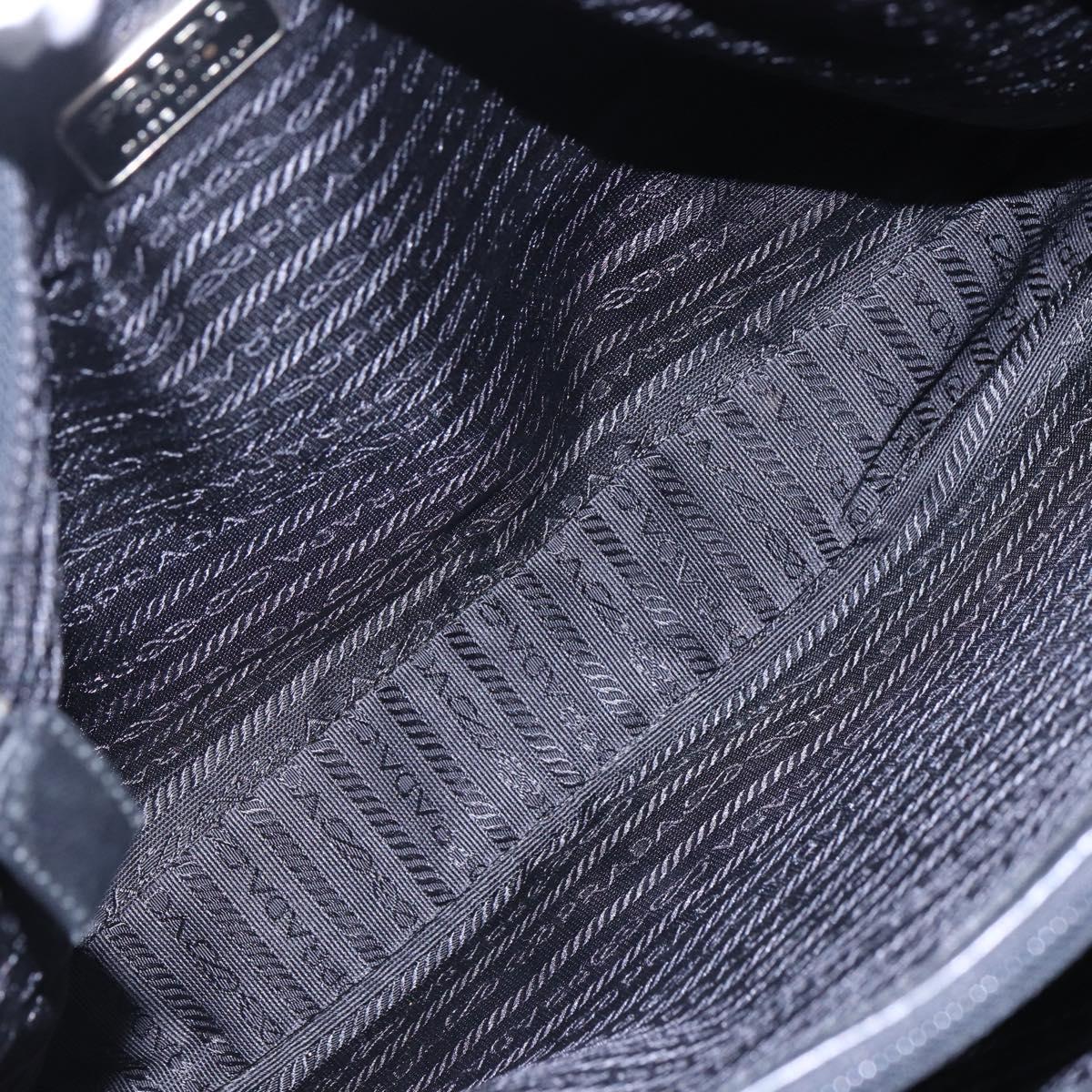 PRADA Shoulder Bag Leather Black Auth BA6207