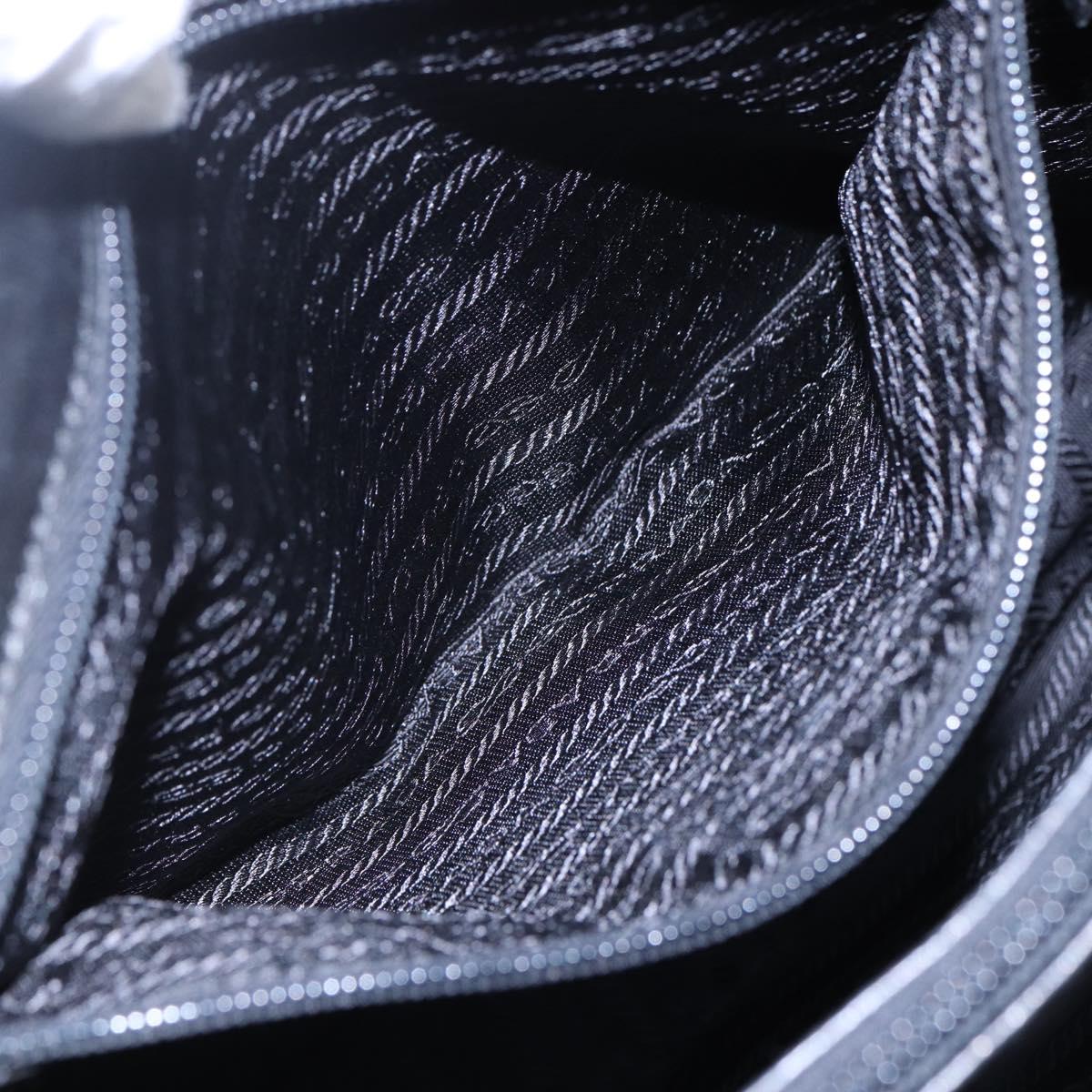 PRADA Shoulder Bag Leather Black Auth BA6207