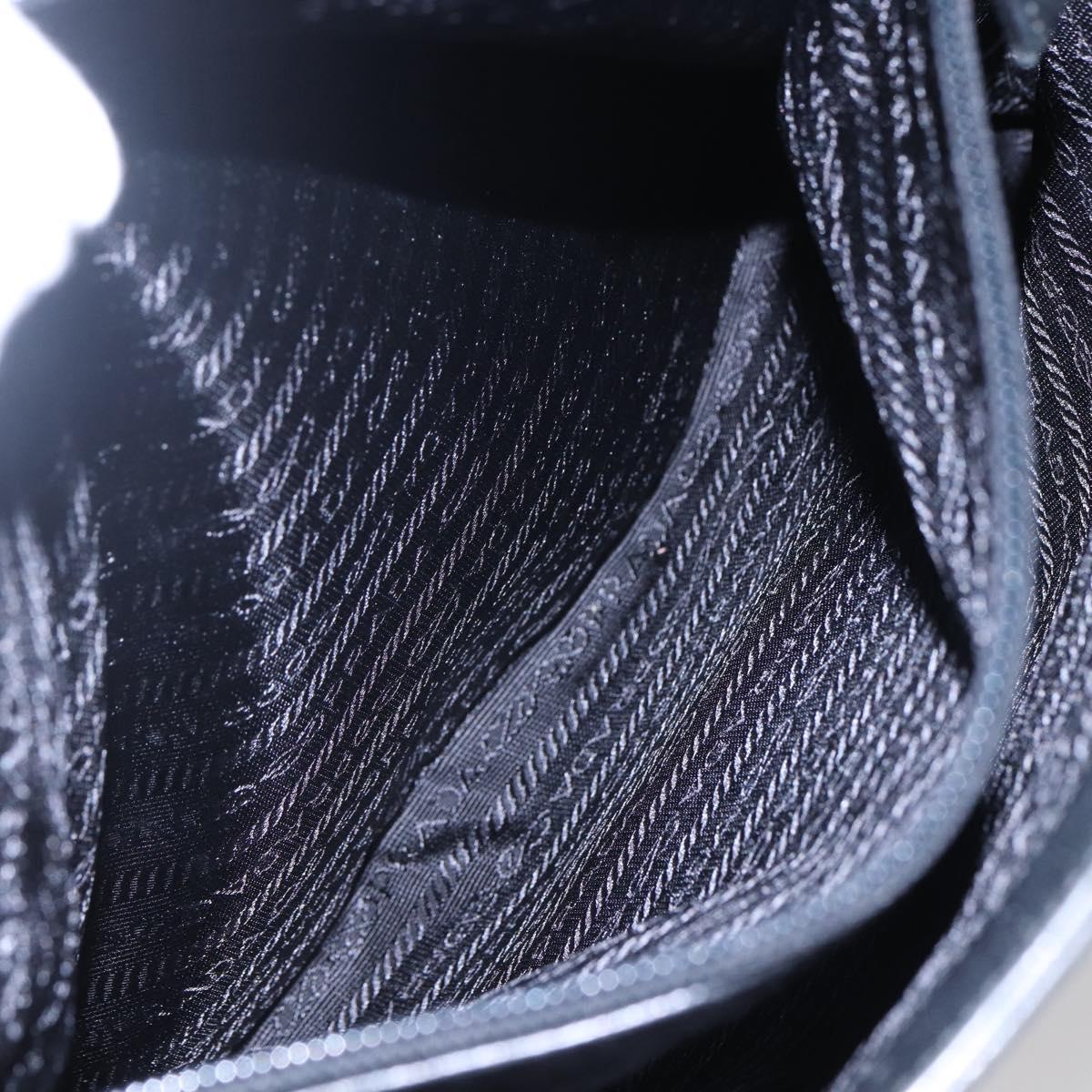 PRADA Shoulder Bag Leather Black Auth BA6207