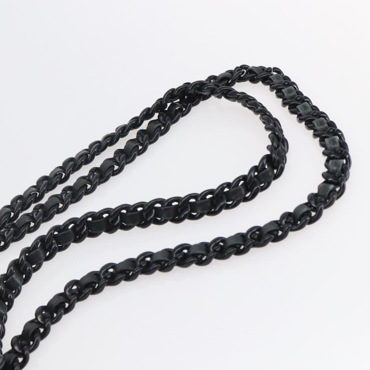 PRADA Shoulder Bag Leather Black Auth BA6207