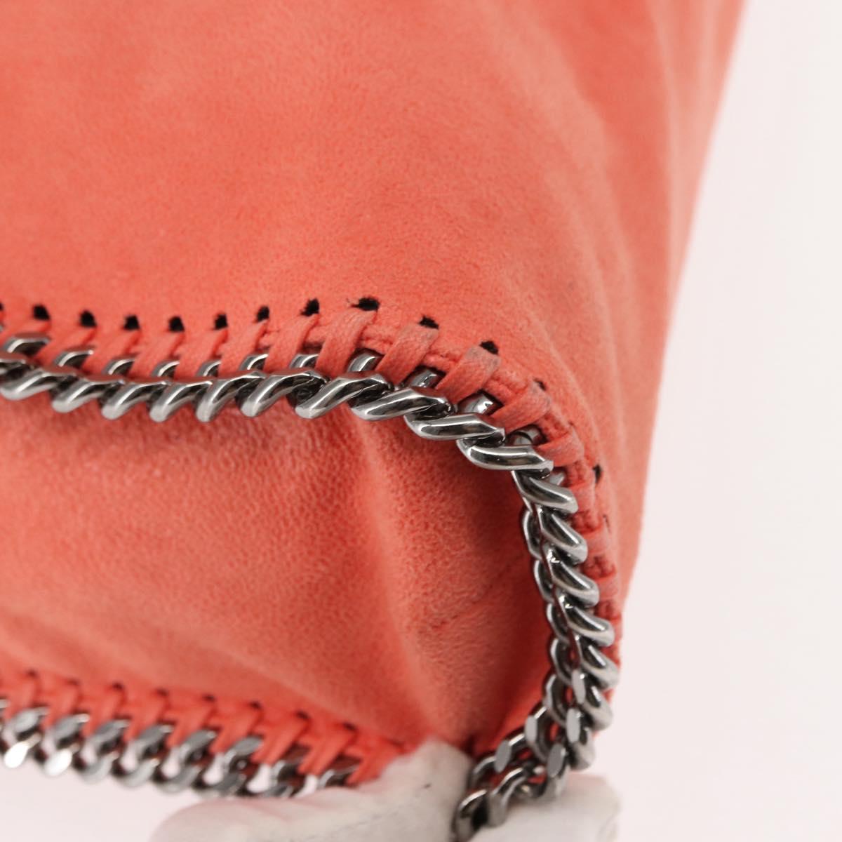 Stella MacCartney Falabella Chain Shoulder Bag Suede Orange 234387 Auth BA6211