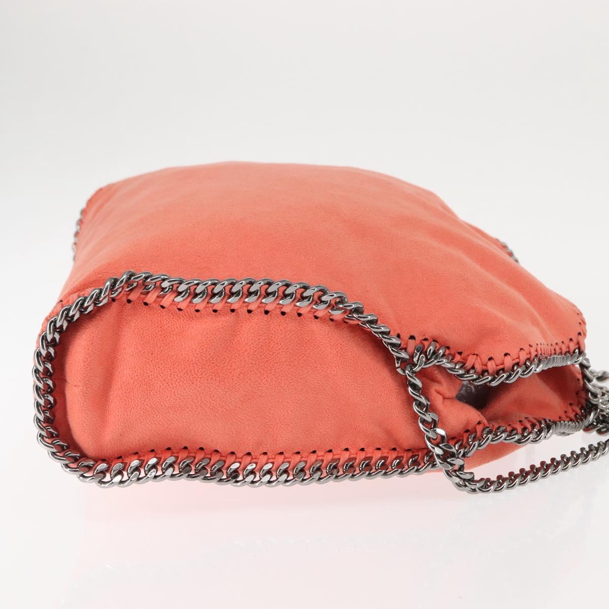 Stella MacCartney Falabella Chain Shoulder Bag Suede Orange 234387 Auth BA6211
