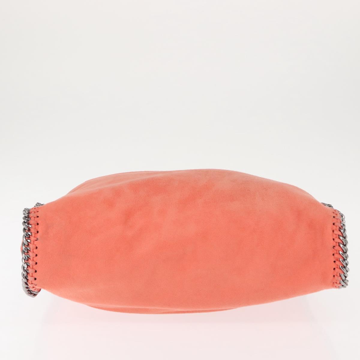 Stella MacCartney Falabella Chain Shoulder Bag Suede Orange 234387 Auth BA6211