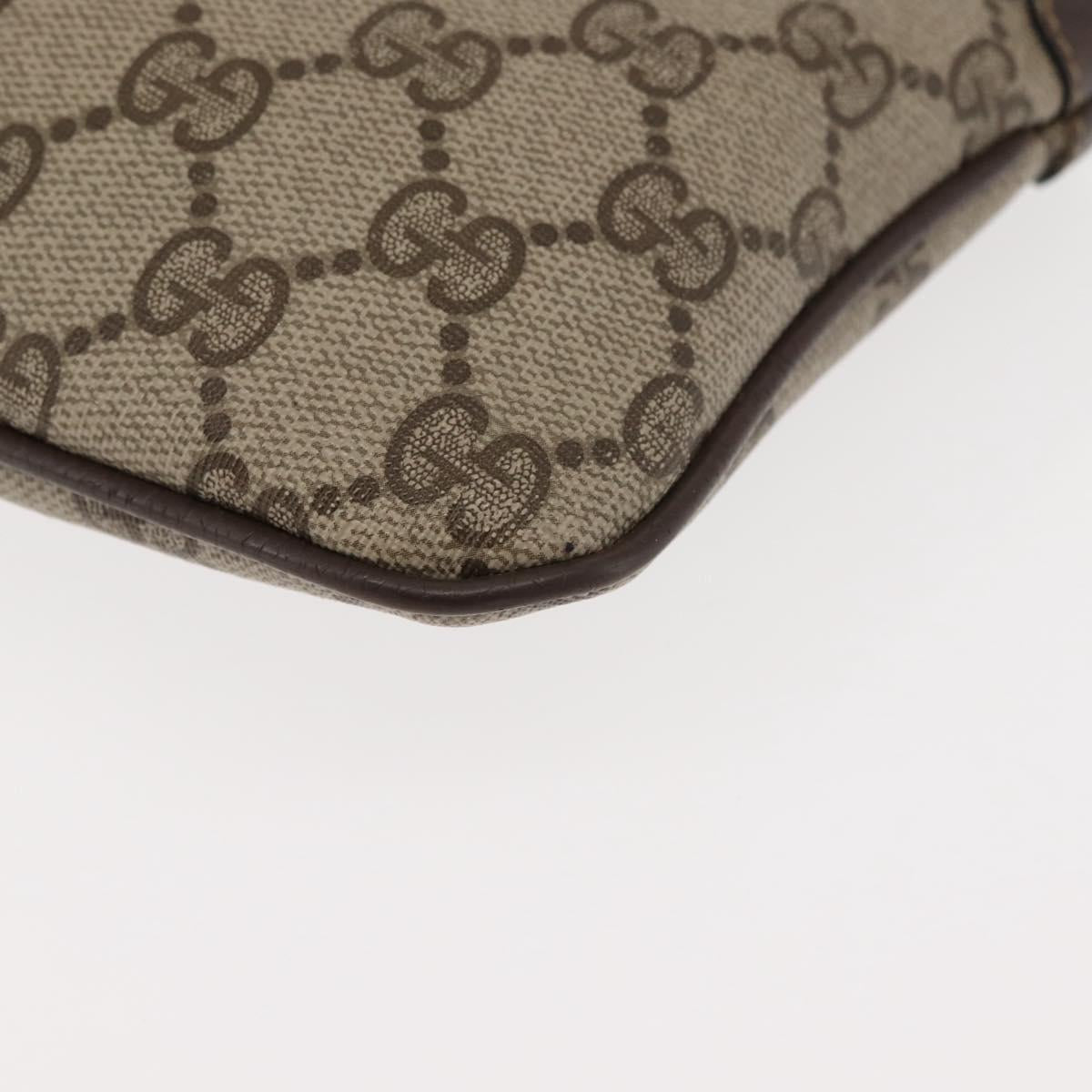 GUCCI GG Supreme Web Sherry Line Bag PVC Beige Gold Red 904 02 047 Auth BA6221