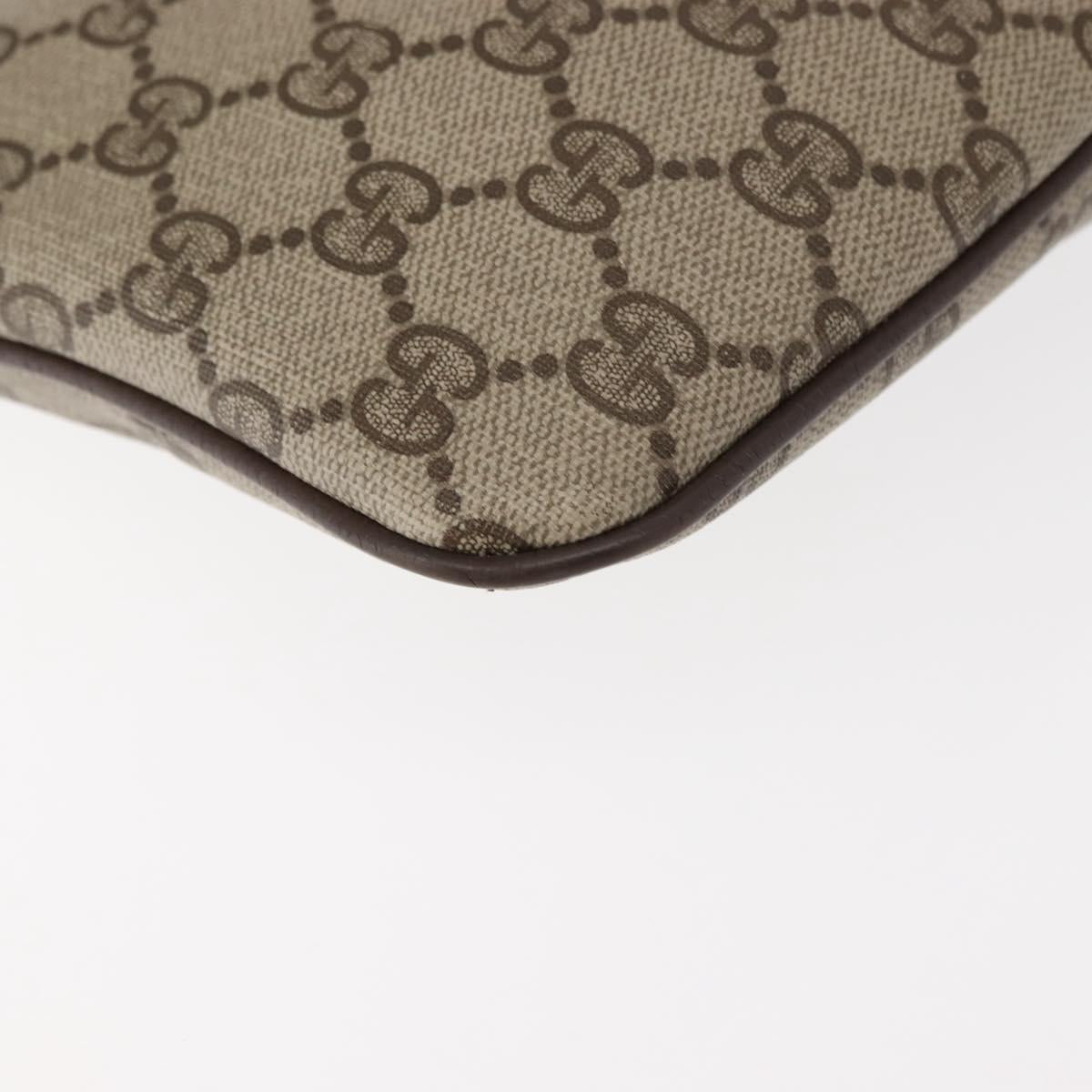 GUCCI GG Supreme Web Sherry Line Bag PVC Beige Gold Red 904 02 047 Auth BA6221