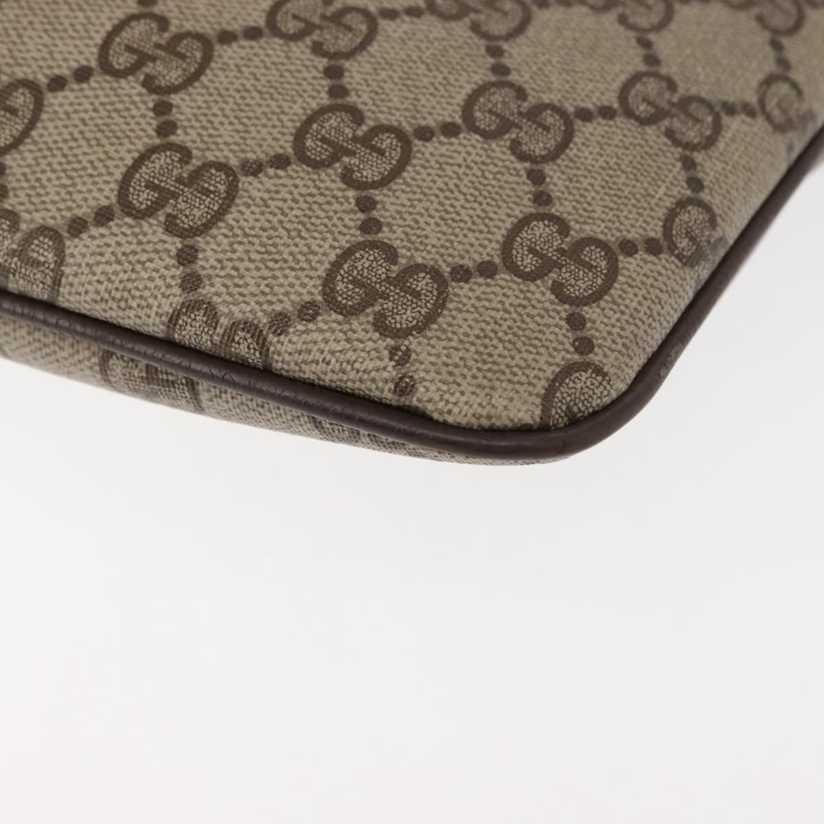 GUCCI GG Supreme Web Sherry Line Bag PVC Beige Gold Red 904 02 047 Auth BA6221