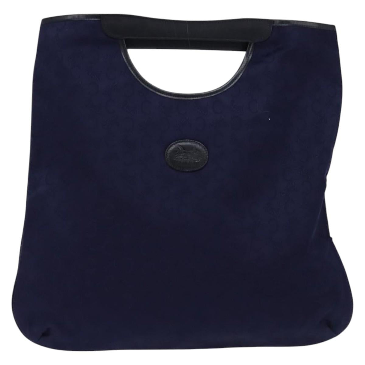 CELINE C Sulky Hand Bag Canvas Navy Auth BA6229