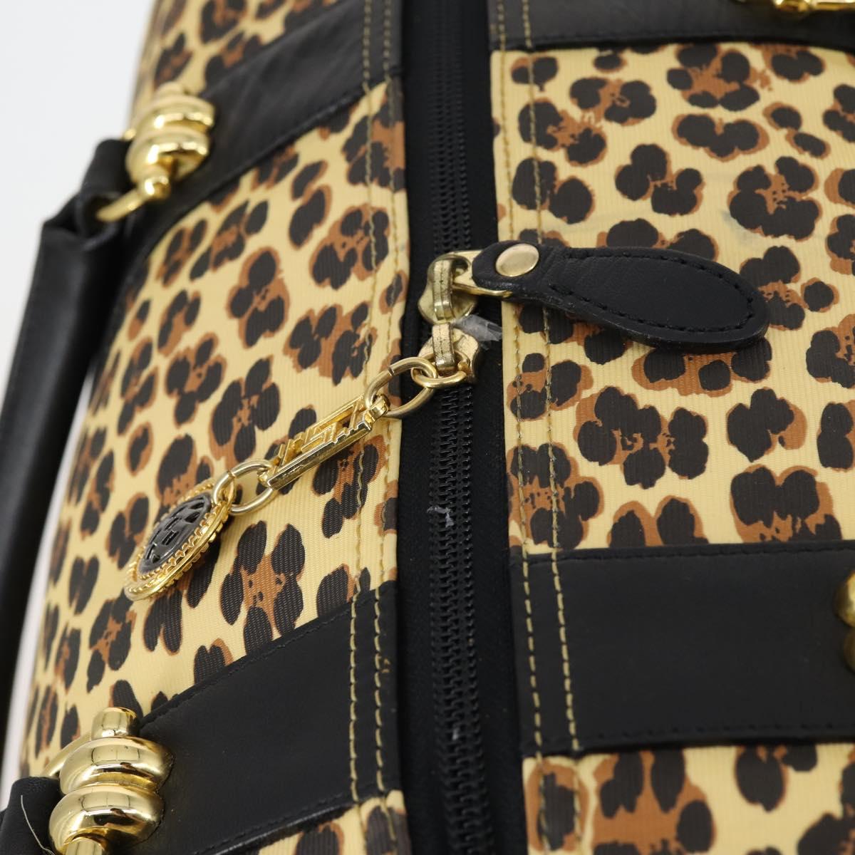 Gianni Versace Boston Bag PVC 2way Yellow Black gold Auth BA6230