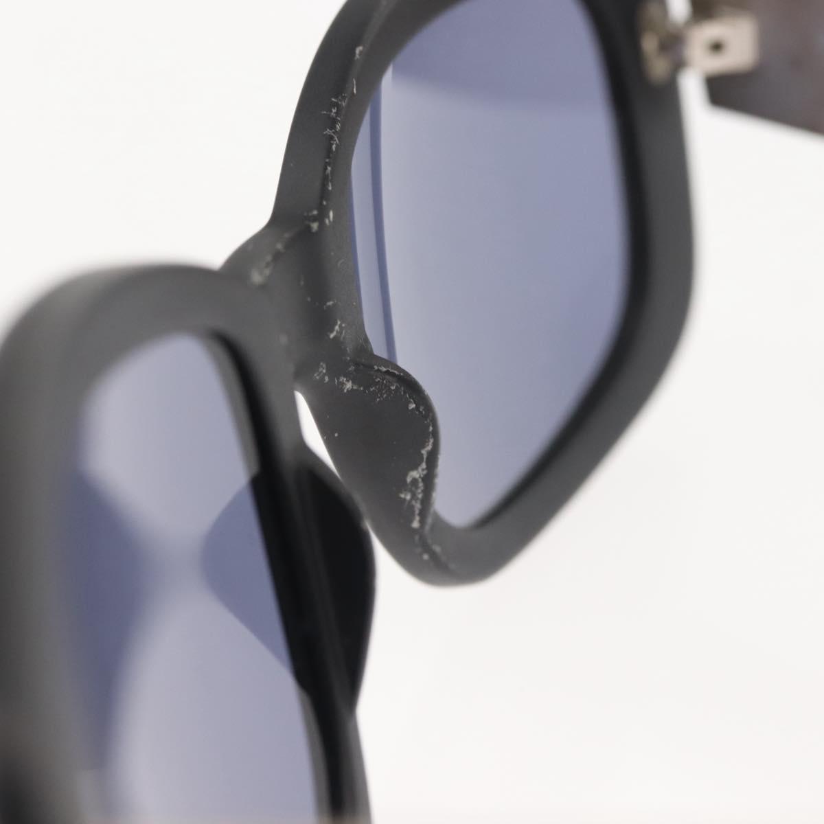 CHANEL Sunglasses Plastic Black CC Auth BA6232