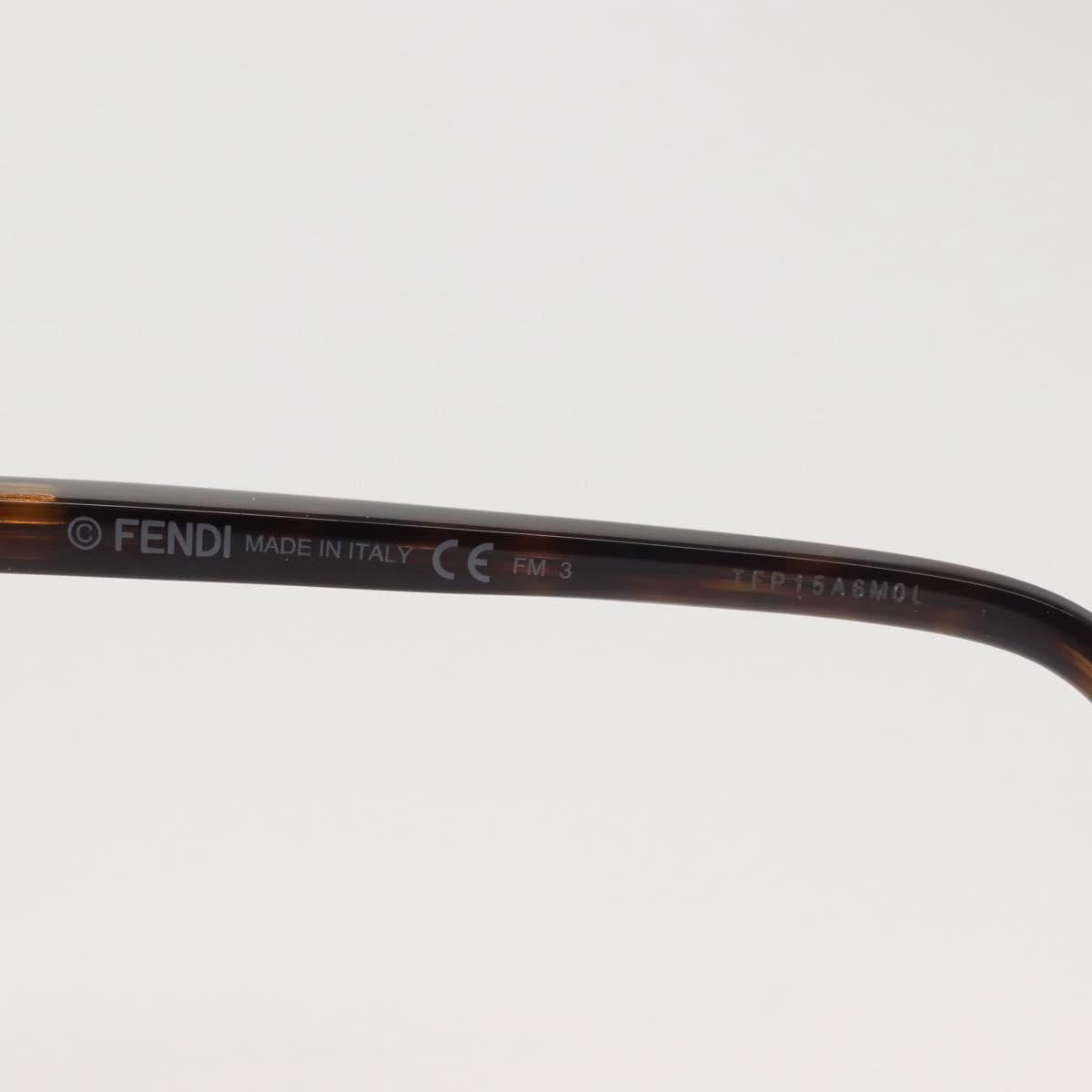 FENDI Sunglasses Plastic Brown Auth BA6233